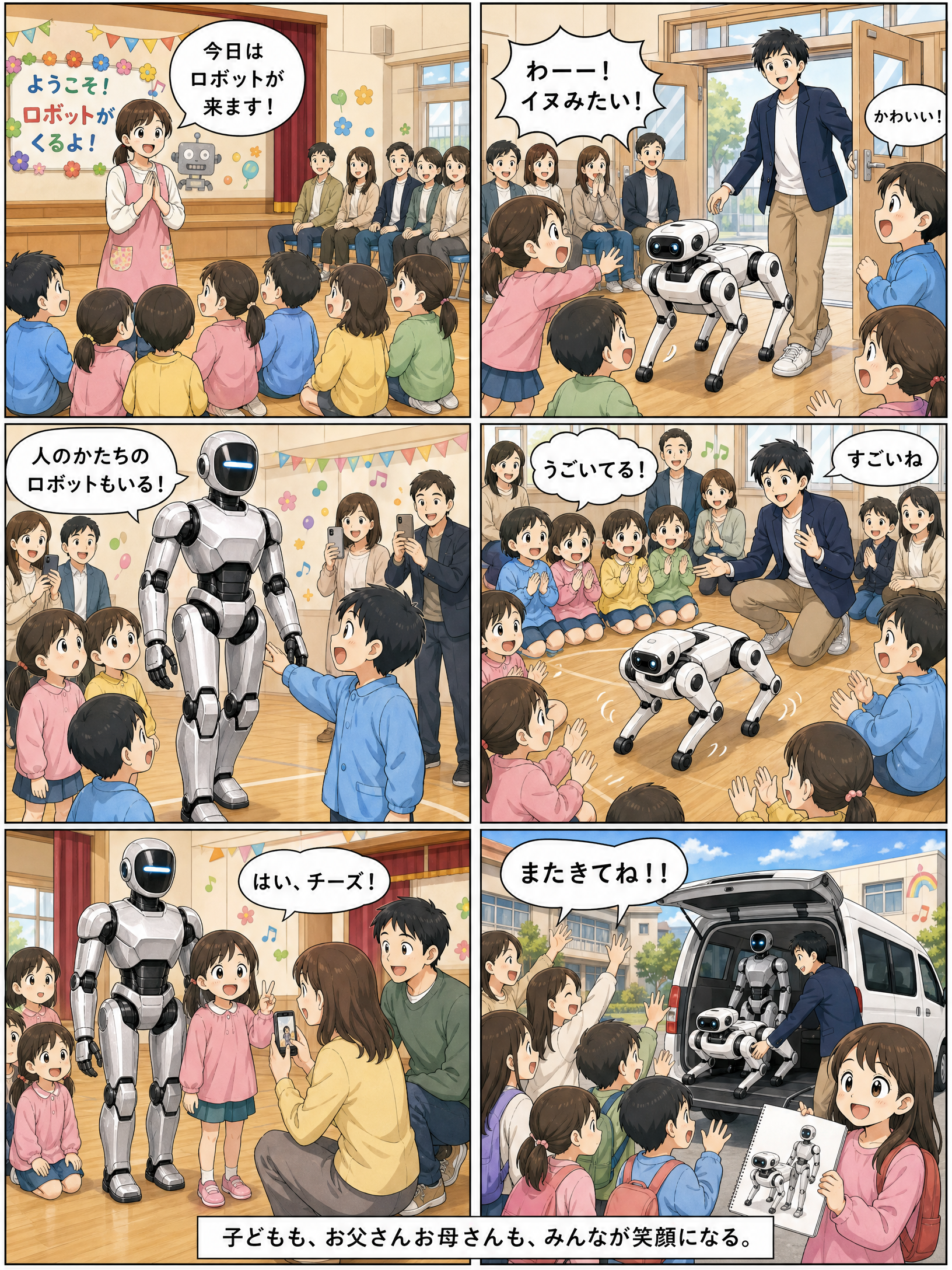 幼稚園にロボットがやってきた